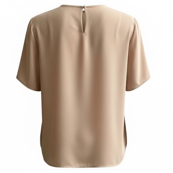 Jack Mulqueen Vintage Peachy Beige Women's Blouse. Size M - Picture 2 of 6